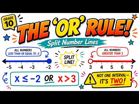 How to solve "OR" inequalities | Advanced Number Lines