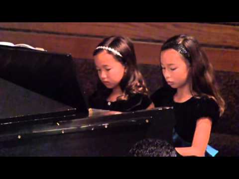 Ragsac piano, Nov 2014 : Jessica & Isabelle duet at Church 