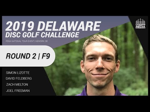 2019 Delaware Disc Golf Challenge | RD2, F9 | Lizotte, Feldberg, Melton, Freeman