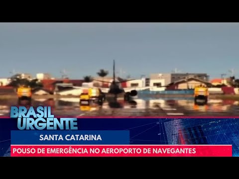 Avião faz pouso de emergência no aeroporto de Navegantes, SC | Brasil Urgente