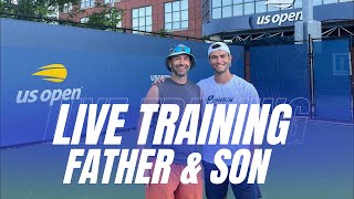 11 UTR (Son) Training With 4.0 (Father) End of 2024 Tennis Practice!