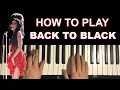 Amy Winehouse - Back To Black (Piano Tutorial Lesson)