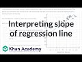 Interpreting slope of regression line | AP Statistics | Khan Academy