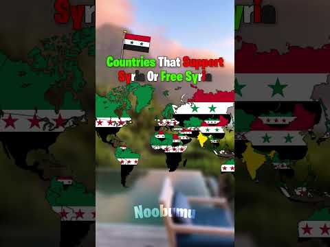 Countries That Support Syria Or Free Syria #map #history #geography #syria #shorts #trending #viral