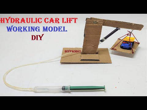 hydraulic jack working model science project diy using syringes for exhibition DIY pandit