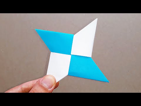 STAR MADE FROM PAPER | ORIGAMI - ( How To Make a Paper Ninja Star )