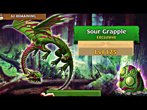 SOUR GRAPPLE Max Level 175 Titan Mode - Exclusive Grapple Grounder - Dragons: Rise of Berk