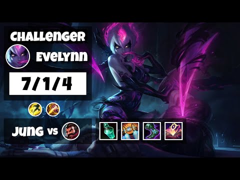 Evelynn vs Graves EU Challenger JUNGLE (7/1/4) - v11.6