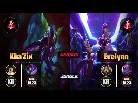 Haru KHA'ZIX (Jungle) [Electrocute] VS EVELYNN - Challenger KR Patch 10.23