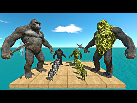 Evolving Gorilla and King Kong vs Infected Itself - Animal Revolt Battle Simulator