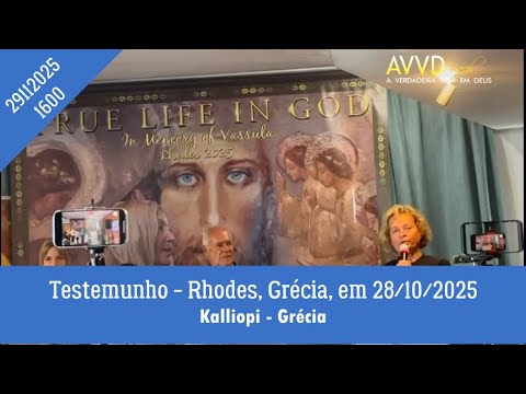 AVVD - RETIRO NACIONAL -20251129-1600 - TESTEMUNHO DE KALIOPE - RHODES - GRÉCIA