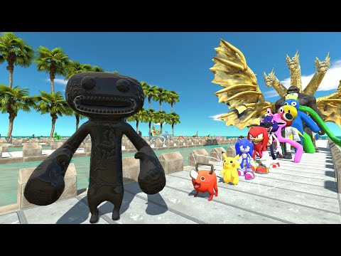 Jumbo Josh Black vs Rainbow Friends COCONUT DEATH RUN - Animal Revolt Battle Simulator