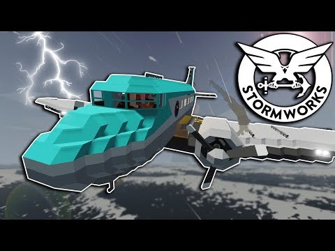 IDIOTS CRASH PLANE IN A STORM! - Stormworks Multiplayer Gameplay - Plane Crash Survival