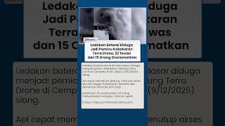 Ledakan Baterai Diduga Pemicu Kebakaran di Gedung Terra Drone, 15 Karyawan Berhasil Selamat