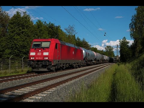 DB Cargo Bombardier Traxx 185 315-9 mit Kesselwagen in Hanau Rauschwald
