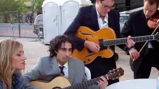 Backstage: Pink Martini and Lucy Woodward rehearsing &quot;He Got Away&quot;