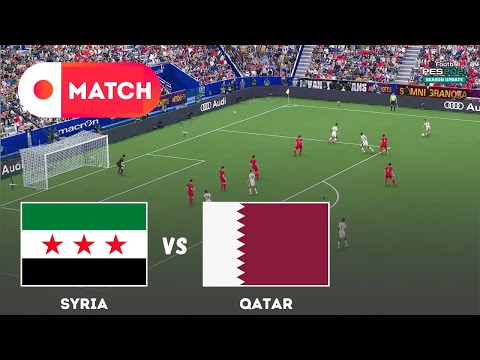 سوريا ضد قطر | مباراة محاكاة كأس العرب 2025 | أسلوب اللعب في eFootball PES 21