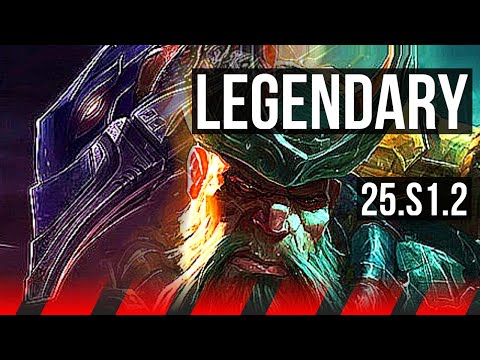 MALPHITE vs GANGPLANK (TOP) | 8/0/8, Legendary | KR Master | 25.S1.2