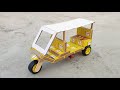 How To Make Rickshaw At Home Diy Matchbox Tuk Tuk Auto Taxi