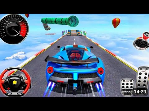 Crazy Ramp Car Stunts Racing 2024 - Impossible GT Car Mega Tracks Simulator 3D: Android Gameplay