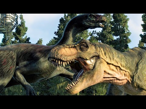 BUCK T. REX VS THERIZINOSAURUS - Jurassic World Evolution 2