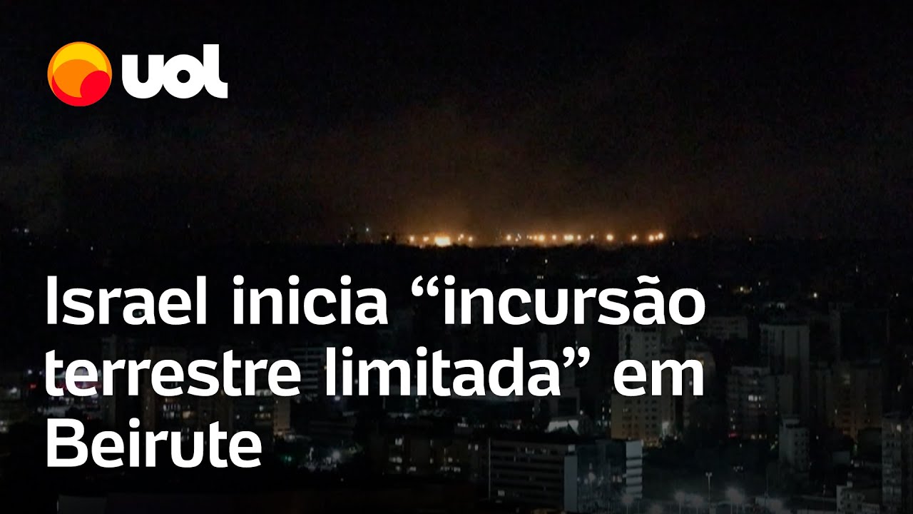 Israel inicia 'incursão terrestre limitada' no Líbano e bombardeia áreas no sul de Beirute