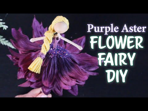 DIY Flower Fairy Doll | Wildflower Aster Fairy | How To Make a Fairy | DIY Bendy Doll Instructions