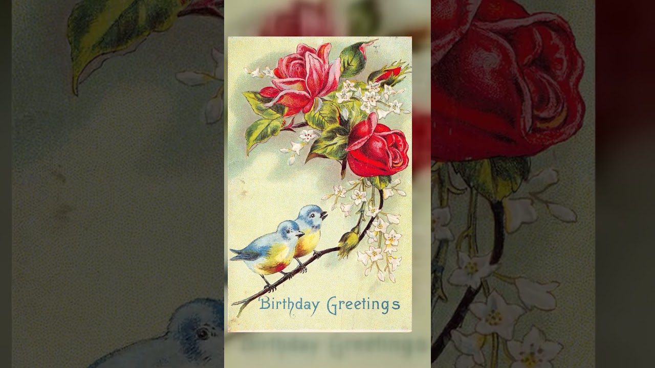 Birthday Greetings, Divided Back Postcard, 1912, South Dakota Video
