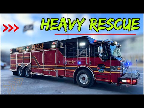 STATION RIGS: What's INSIDE a FULLY Equipped HEAVY RESCUE Fire Truck?