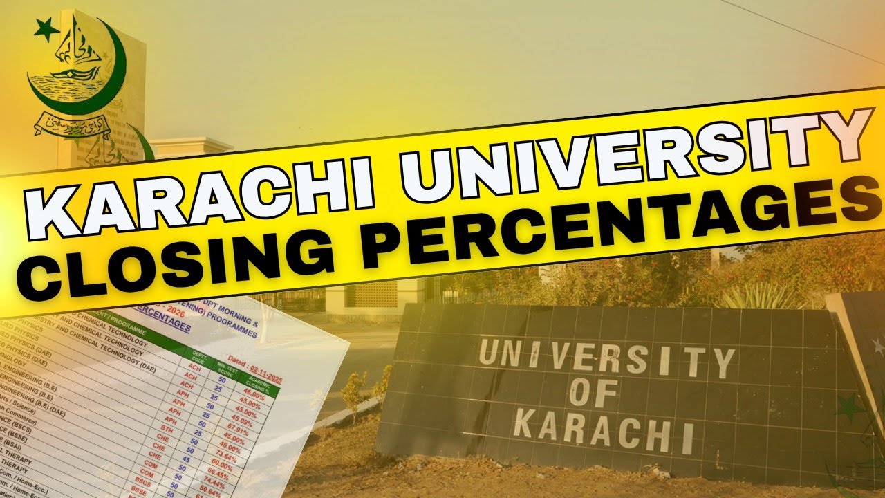 Karachi University Closing Percentage 2025 I Karachi University Admission Guide 2025 I KU Closing