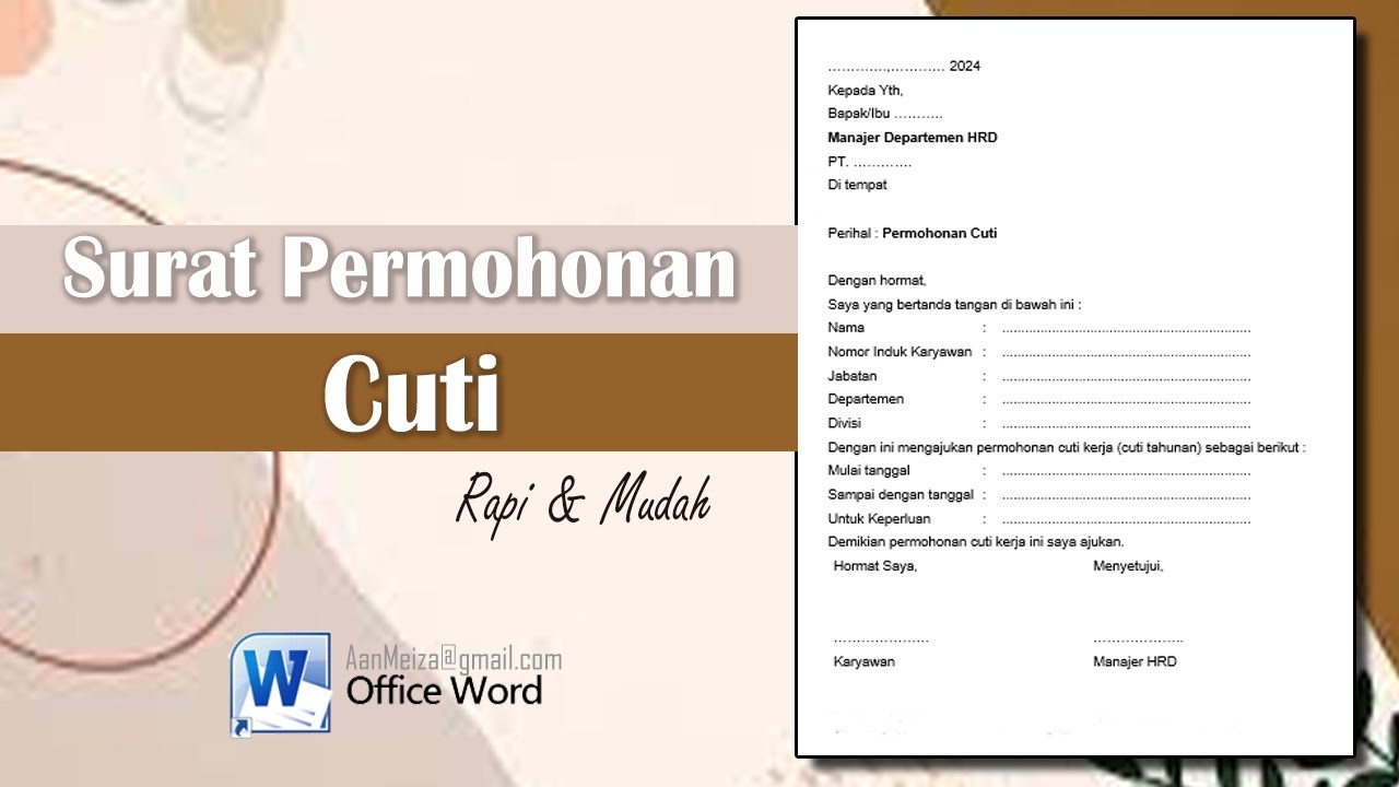 Surat Permohonan Cuti