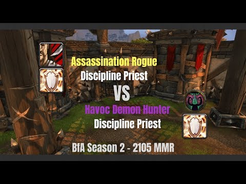 Assa Rogue Disc Priest vs Havoc DH Disc Priest - 2105 MMR - BfA Season 2