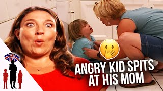 Supernanny witnesses angry kid spit at his mom! 🫢