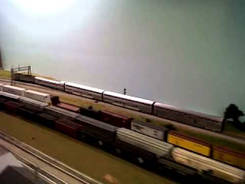 Amtrak on single track Part 5 Lake Shore Model railroad