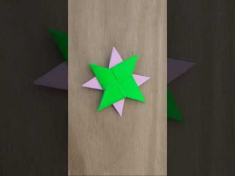 Double ninja star origami | Paper ninja star