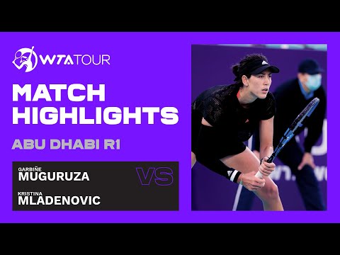 Garbine Muguruza vs. Kristina Mladenovic | 2021 Abu Dhabi First Round | WTA Highlights