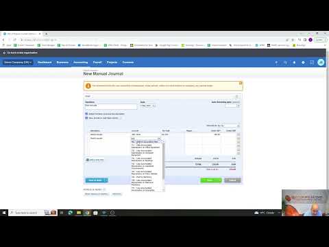 Manual journals on XERO with auto reverse option