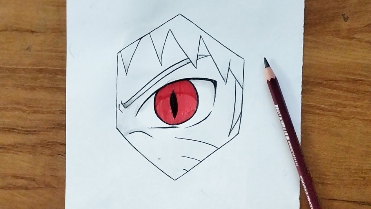 How to draw Naruto's Eye Step-by-Step🔥|how to draw Naruto eye for beginners 