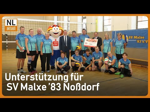 Forst | Unterstützung für Volleyballverein SV Malxe - Sparkasse spendet 1.000 Euro