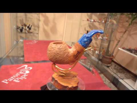 Brand new briar pipe PARONELLI chubby bent handmade rusticated natural -  eBay number: 181963872605