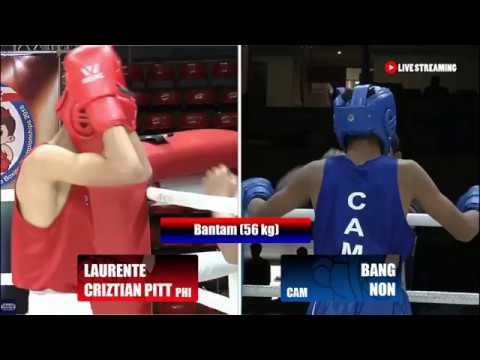 បាង កាណុន Bang Non Vs (PHI) Laurente Criztian Pitt, ASBC Asian Youth, 24/April/2018