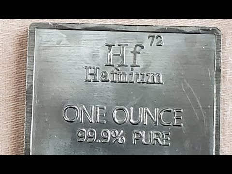 Hafnium metal - Used in NUCLEAR reactors, exotic bullion and rings!