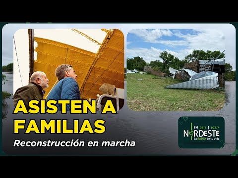 Temporal en Coronel Du Graty: asistencia a familias y reconstrucción en marcha