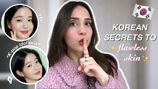 KOREAN BEAUTY SECRETS TO FLAWLESS SKIN ✨ how to get the "K-pop idol skin" (ft. iUNIK)