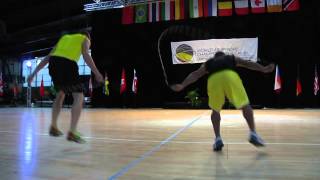 Nick &amp; LJ Single Rope Pairs at WJR2015 Grand World Champions
