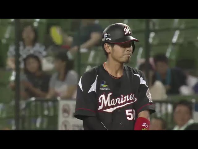 【3回表】9月ここまで3割越え!! マリーンズ・大嶺翔の一打で追加点!! 2016/9/8 L-M