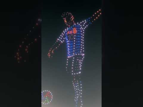 La despedida de Messi con drones y fuegos artificiales #shorts