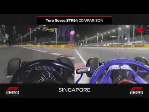 F1 2019 vs F1 2018 - Singapore Toro Rosso Comparison