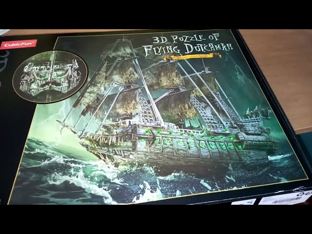 Vídeo relacionado con CubicFun Puzzle 3D LED Holandés Errante Maquetas Barco Pirata Maquetas para Construir Regalos Originales para Adultos Niños 14+, 360 Piezas