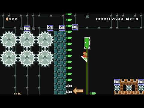 POWリズムゲーム2(3本) rhythm game ♪♪ by メロディアイ4 ~ World Record! - Super Mario Maker - No Commentary 1bs